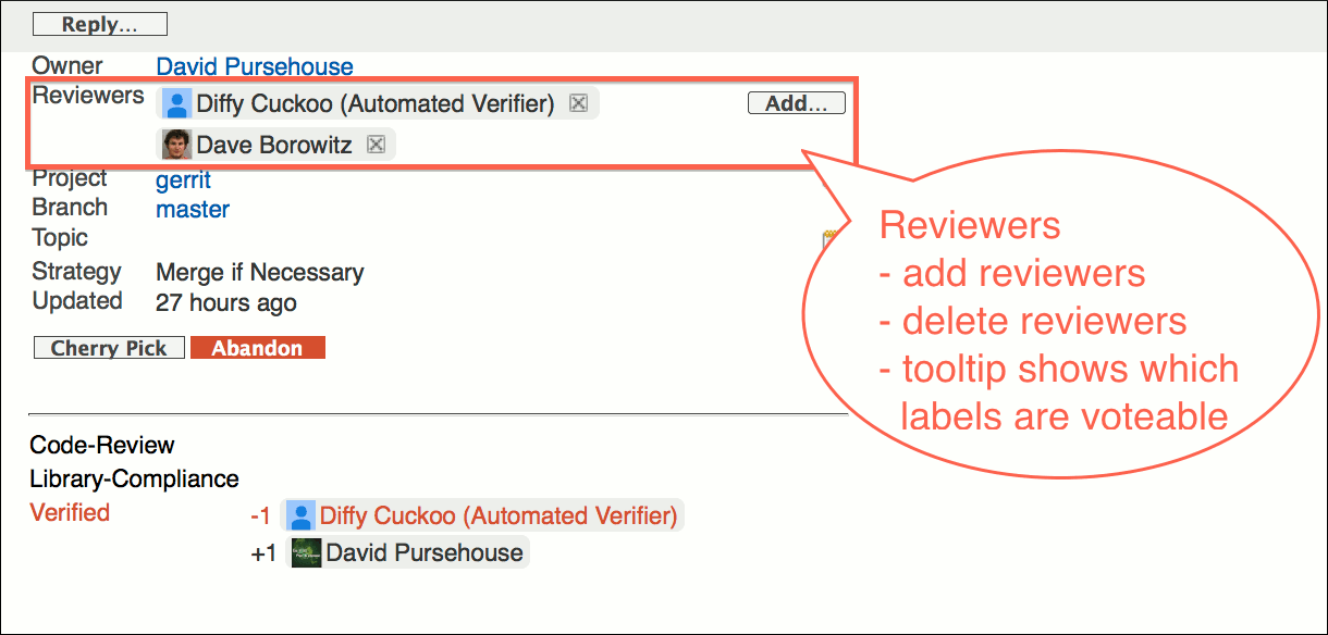 user review ui change screen change info reviewers