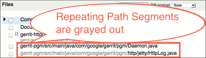 user review ui change screen file list repeating paths