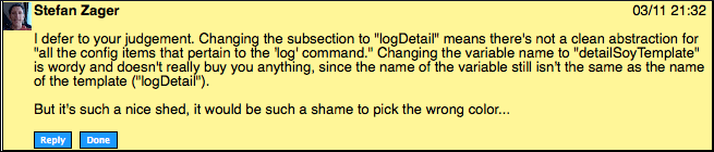user review ui side by side diff screen comment box